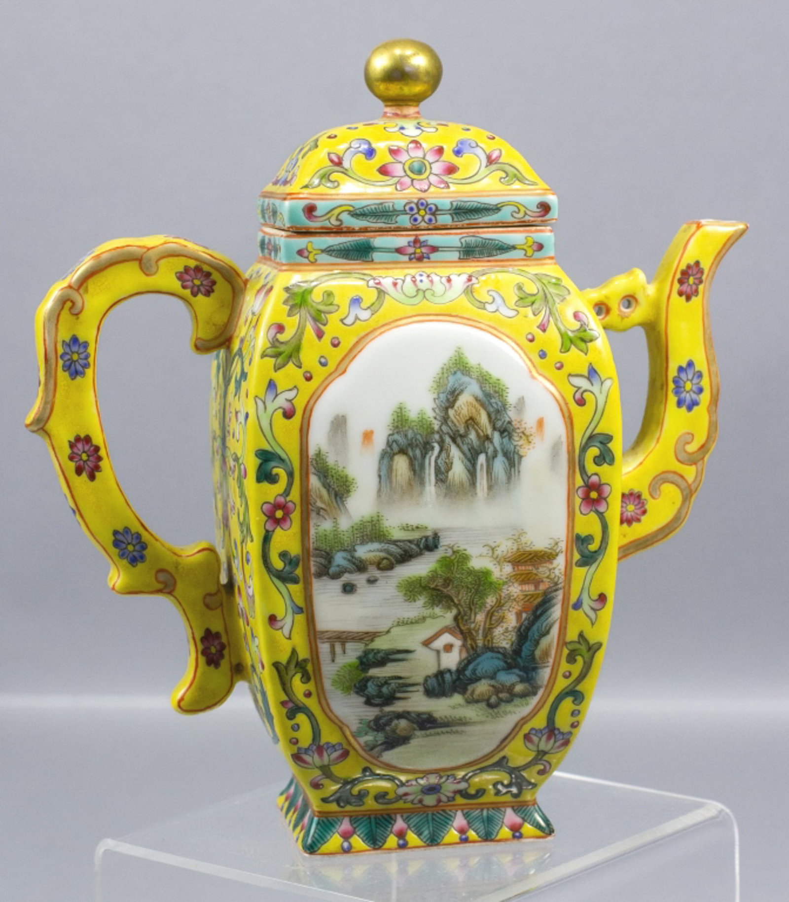 Chinese Famille Rose Porcelain Teapot (1 of 8)