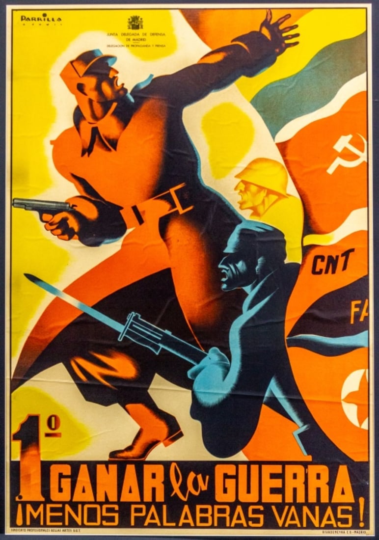 Parrilla Spanish Civil War Propaganda Poster, 1937 (1 of 8)