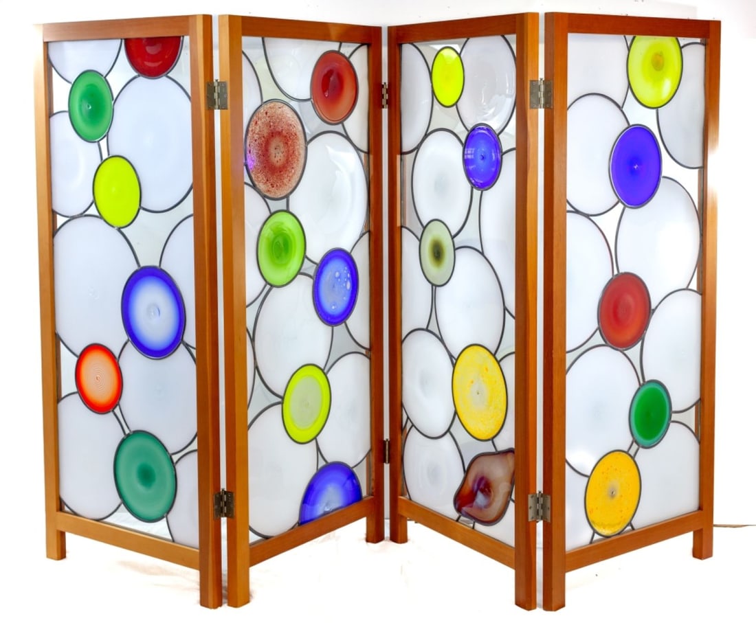 Dick Weiss (WA) 1998 Leaded Glass Screen (1 of 17)