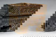 Antique Asian Wood Betel Nut Box