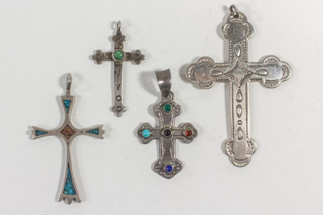 Southwest / Navajo Silver Cross Pendants (1 of 3)