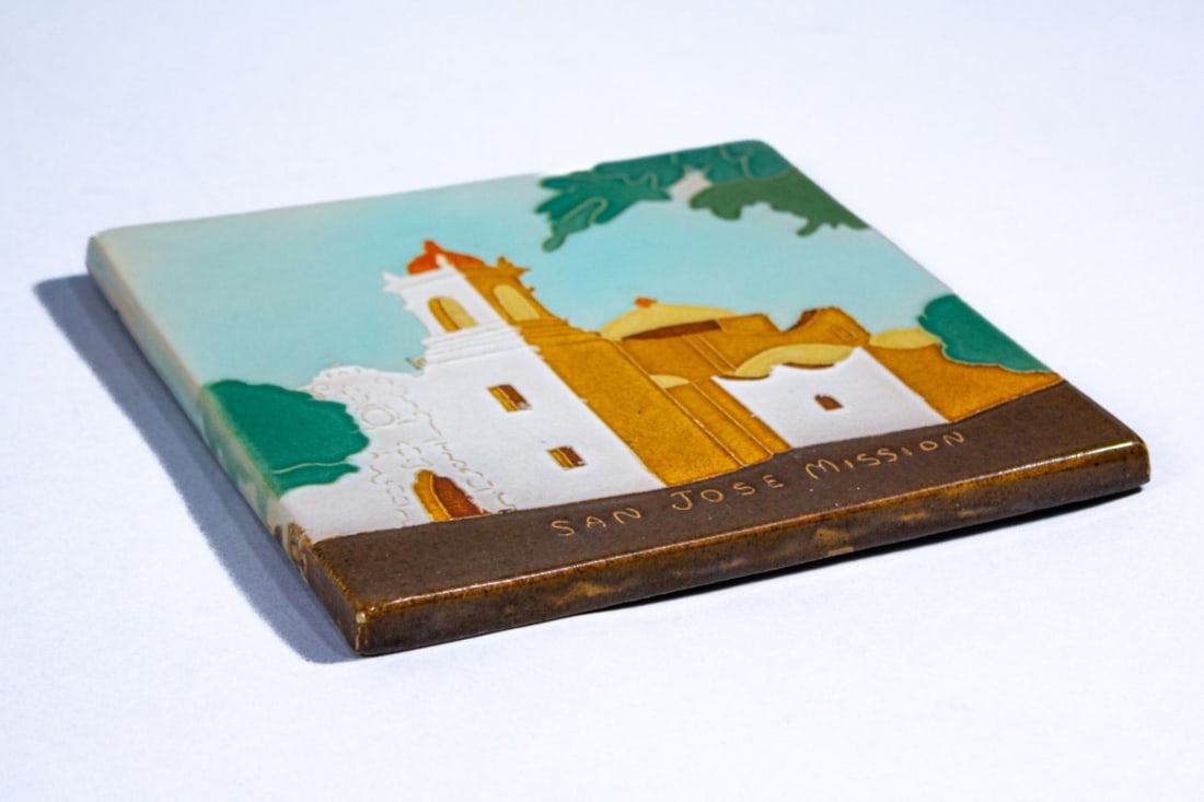 Vintage Large San Jose Mission Tile 8" x 8" (1 of 5)