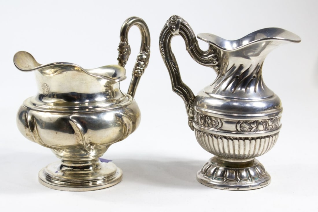 Antique Swedish & Italian Silver Cream Pitchers (1 of 9)