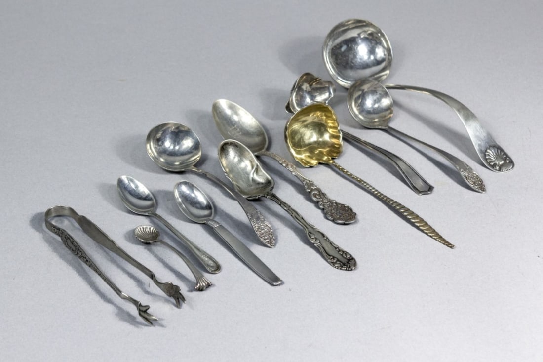 Vintage Sterling Silver Ladles / Spoons / Tongs (1 of 10)