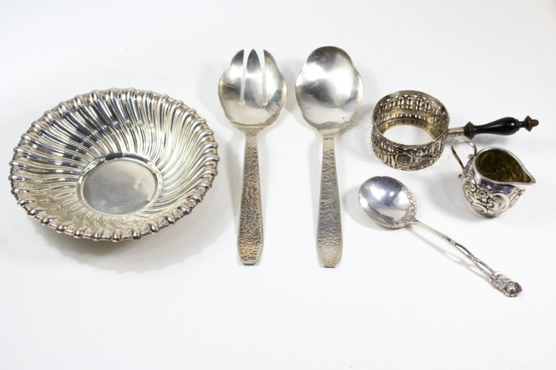 Collection 800 Silver Items / Pitcher Bowl Spoons (1 of 8)