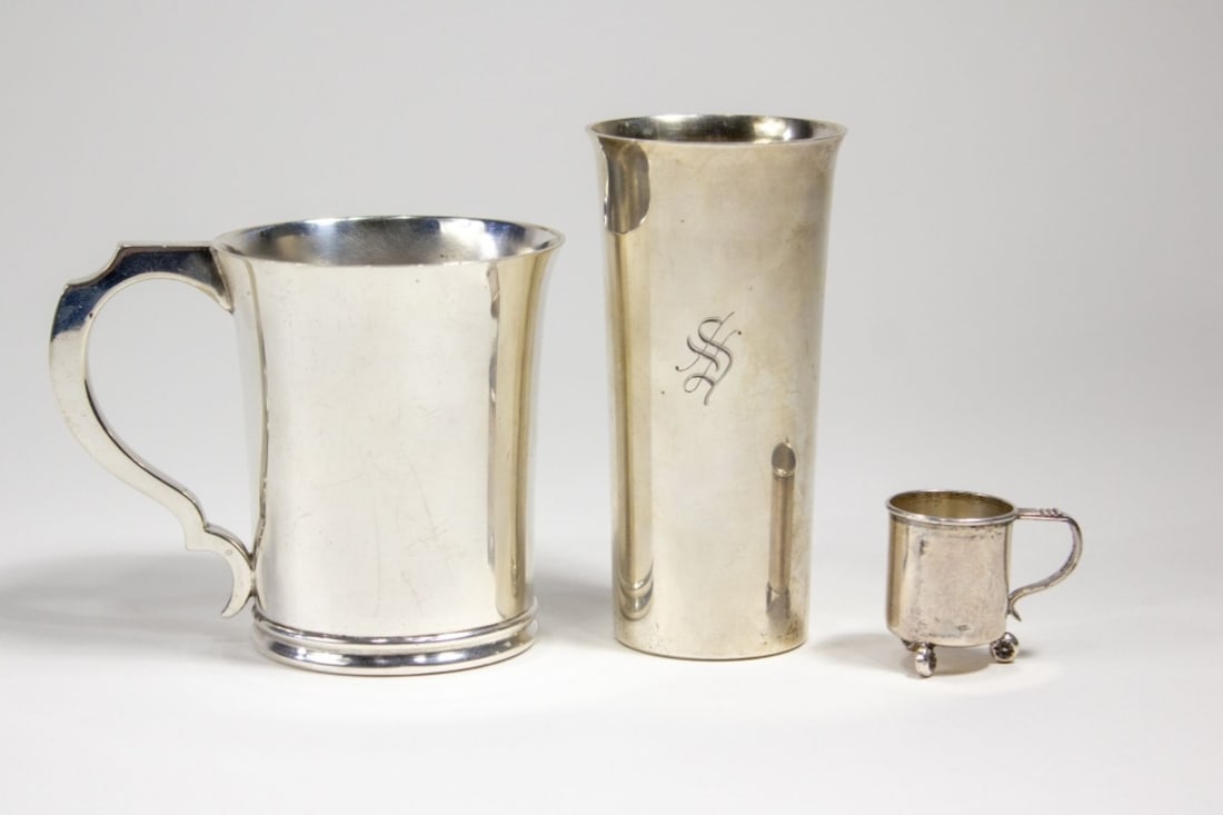 Vintage Sterling Silver Cups & Bud Vase (1 of 5)