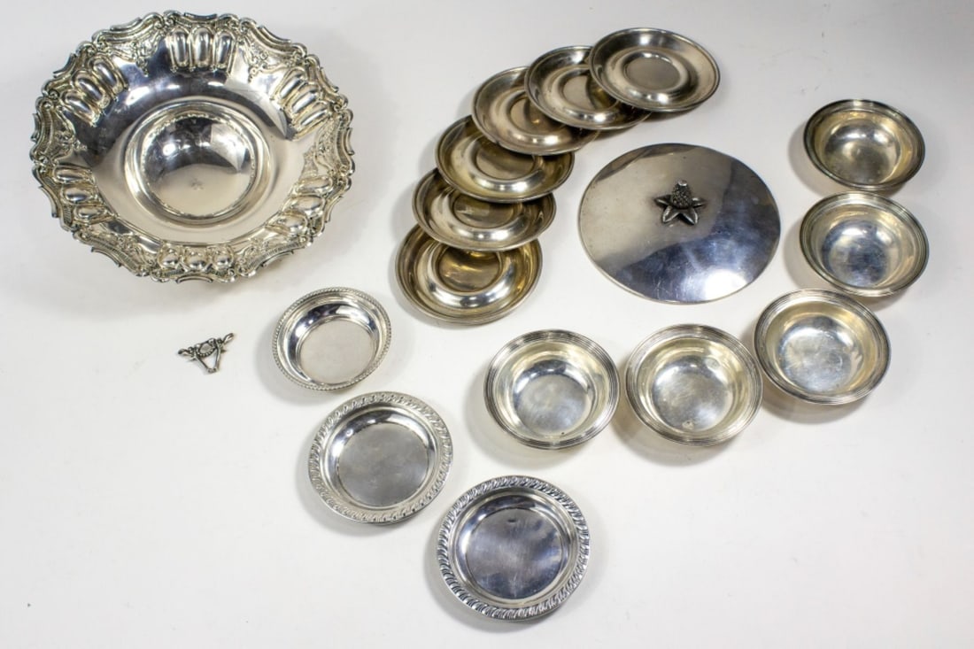 Vintage Sterling Silver Bowl Dishes & Lid (1 of 9)