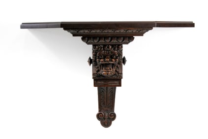 Antique French Carved Walnut Corbel Wall Bracket