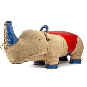 Renate Muller Blue Stuffed Rhinoceros