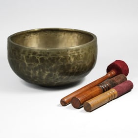 Tibetan Brass Alloy Buddhist Singing Bowl
