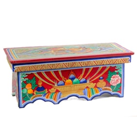 Tibetan Painted Wood Foldable Table