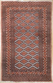 Vintage Hand Knotted Pakistani Bokhara Rug