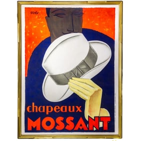 Olsky "Chapeaux Mossant" Giant Advertising Poster