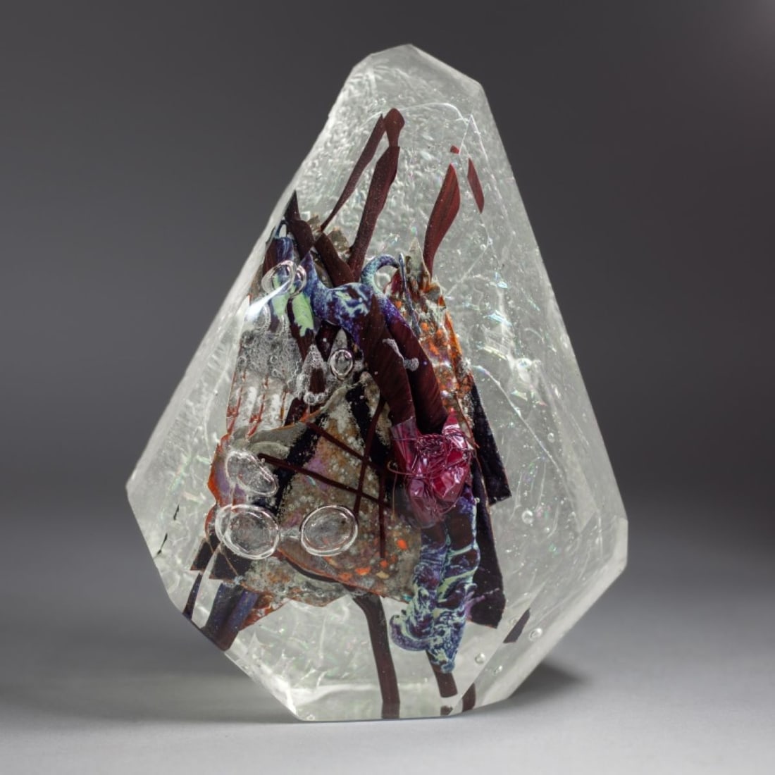 Grant Miller Art Glass Prism Sculpture 1987 (1 of 6)