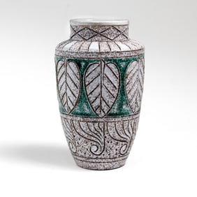 Fratelli Fanciullacci Sgraffito "Leaf" Vase