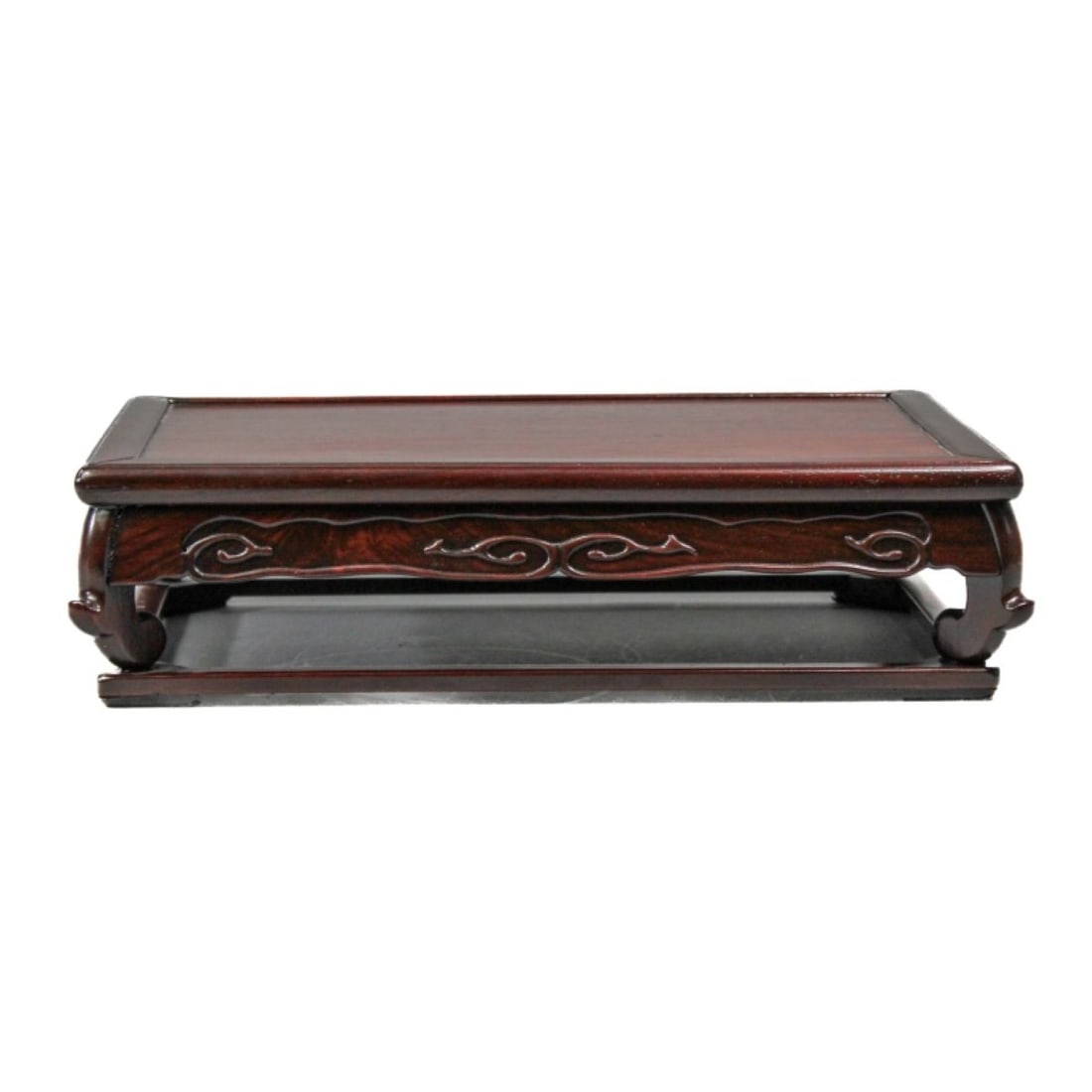 Chinese Carved Red Hardwood Table Stand (1 of 5)
