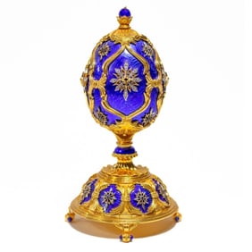 Franklin Mint House of Faberge Stering Silver Egg