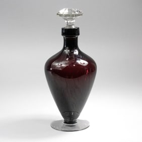 Martinsville MCM Ruby Glass Decanter