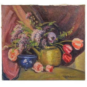 Blanche Evelyn McGaw  Still Life with Tulips