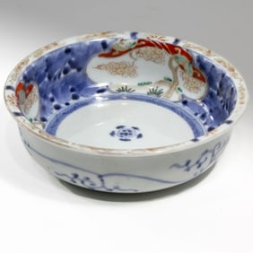 Antique Japanese Arita Imari Porcelain Bowl