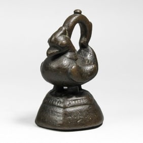 Antique Burmese Cast Bronze Shan Duck Opium Weight