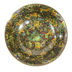 Chinese Cloisonne Enamel Brass Bowl
