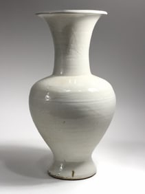 Korean Joseon Porcelain White Glazed Vase
