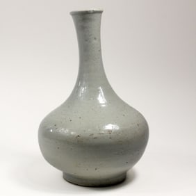 Korean Joseon Porcelain White Glaze Bottle Vase