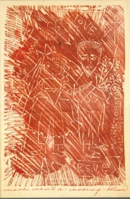 Helmi Juvonen (WA) "Mark went a-wooing'' Linocut