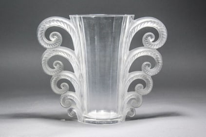 Lalique France Beauvais Crystal Vase