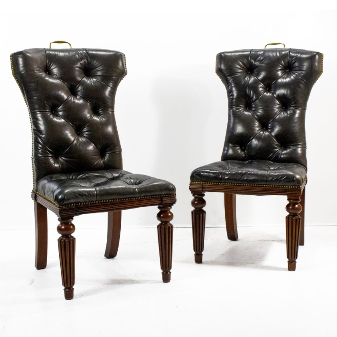 Pair Ralph Lauren TELFORD Leather Chairs (1 of 10)