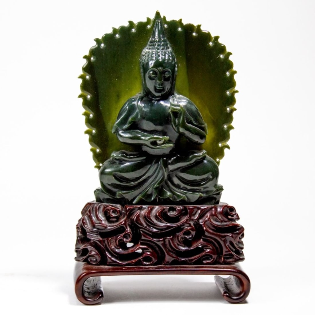 Chinese Carved Jade/Hardstone Archaic Style Buddha (1 of 5)