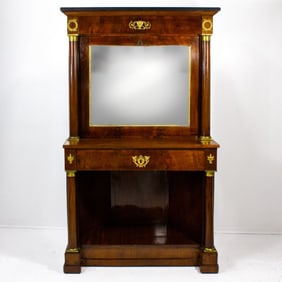 Antique Empire Mahogany Console Secretary