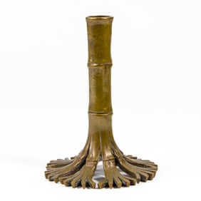 Tiffany Studios Bronze Bamboo Candlestick Base