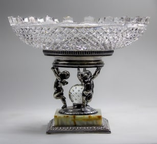 Antique Pairpoint Cherub Centerpiece Bowl
