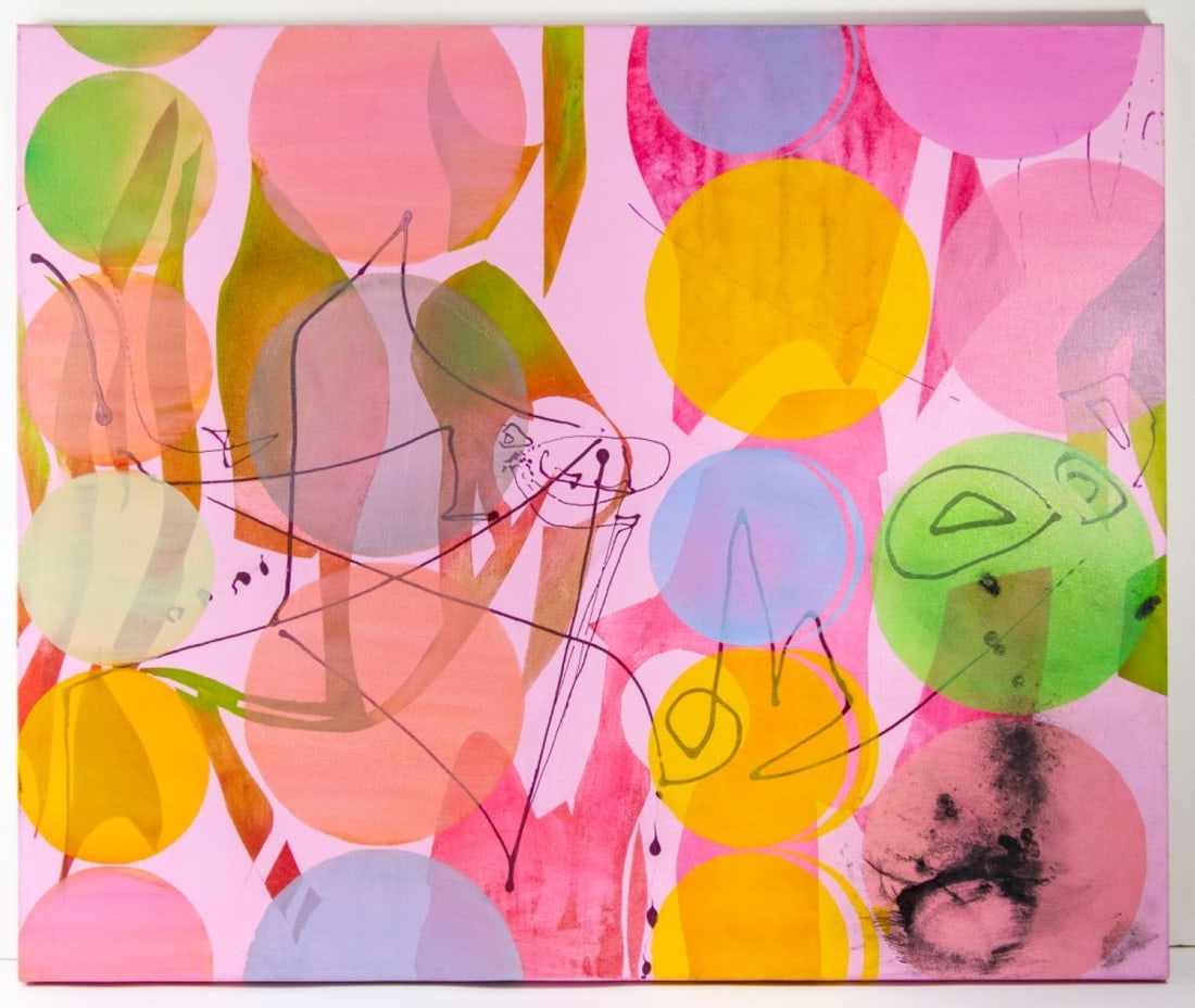 Camille Patha (WA) Untitled Pink Abstract, c. 2000 (1 of 6)