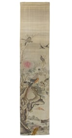 Antique Chinese Silk Kesi Tapestry Panel Birds