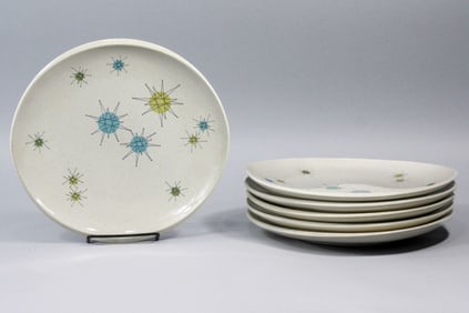 Franciscan Atomic Starburst Dinner Plates