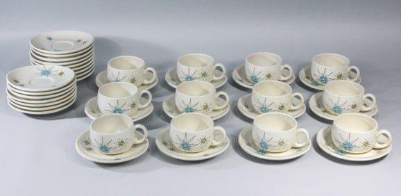 Franciscan Atomic Starburst Cups & Saucers