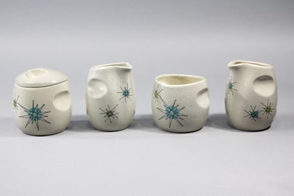 Franciscan Atomic Starburst Creamers & Sugars