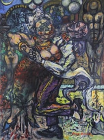 Byron Randall "Obscenity #4" Oil on Canvas