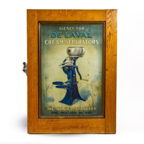 1920s De Lavel Cream Separator Service Cabinet.