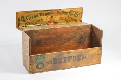 1800's Grand Republic BUFFOS Cigar Box
