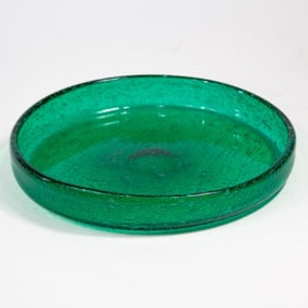 Hadeland Norway Green Glass Dish 4021