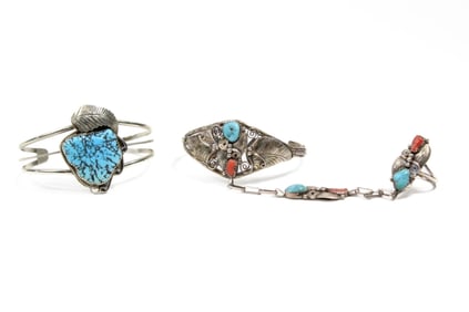 Navajo Silver Bracelets / Slave & Cuff