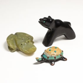 Zuni Carved Fethish Animals /  Lasiloo / Quam