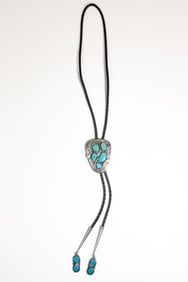 Effie C Zuni Silver & Turquoise Snake Bolo