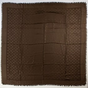 Louis Vuitton Monogram Shawl Scarf Silk & Wool