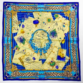 Must de Cartier Jeweled Necklace Silk Scarf