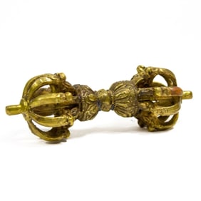 Tibetan Cast Bronze Dorje Vajra Ritual Implement